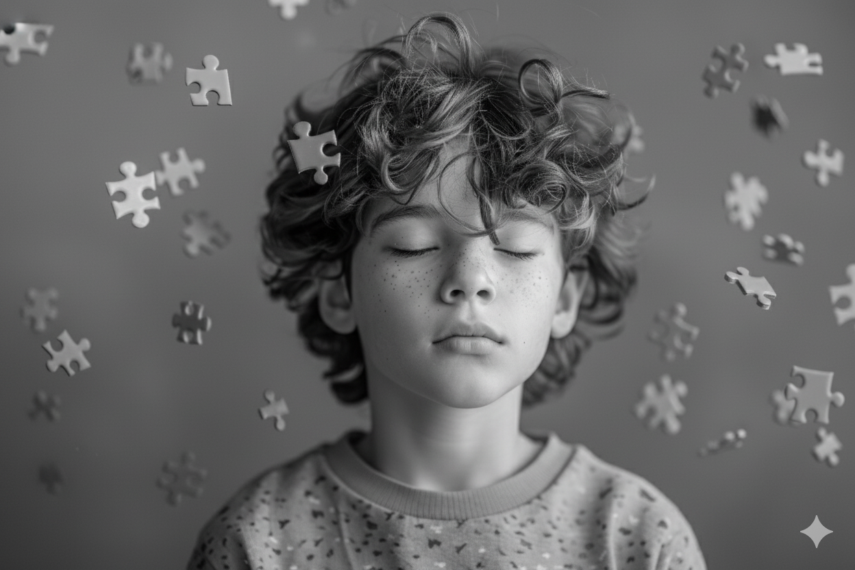 Dziecko i deszcz puzli