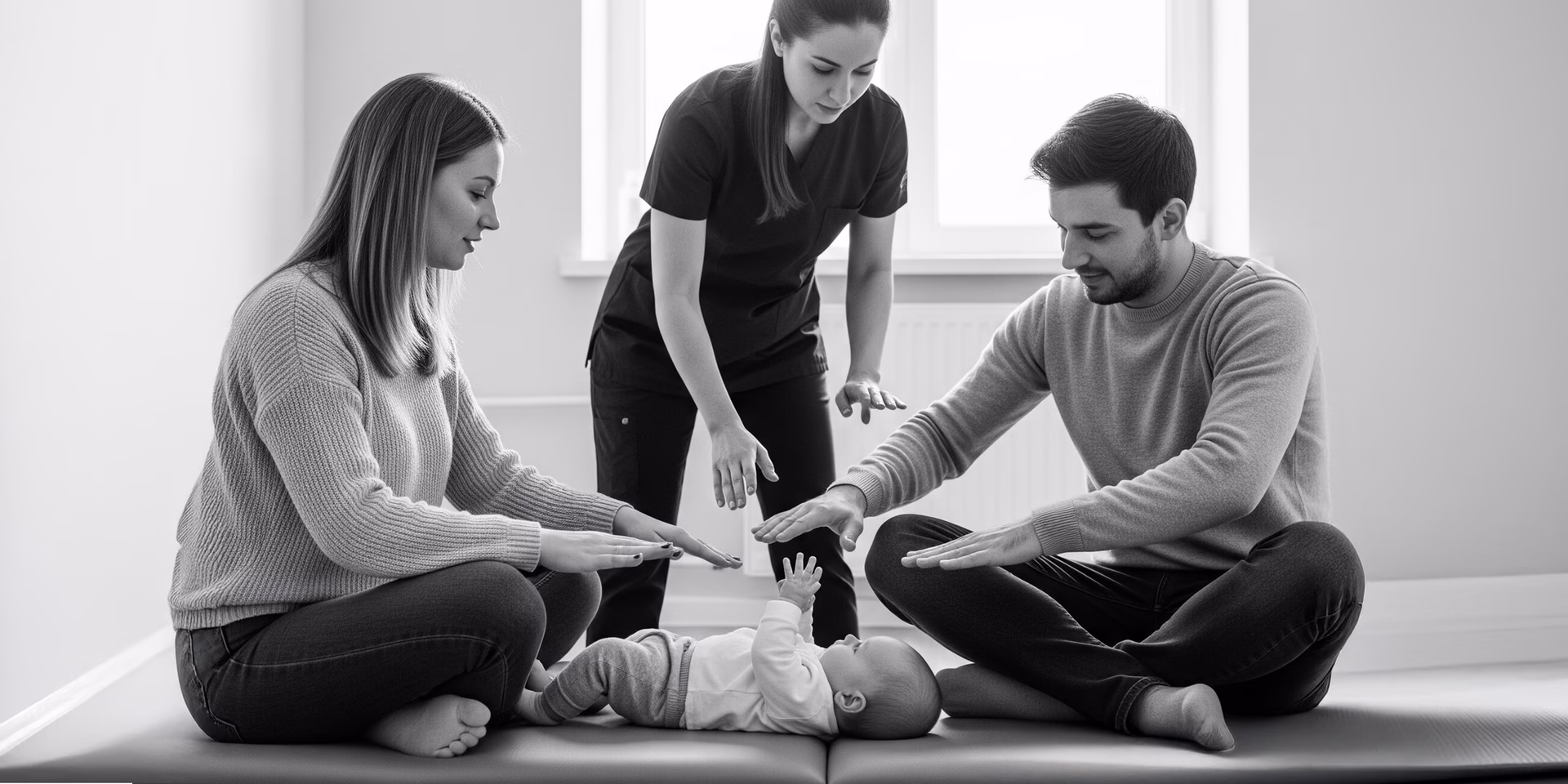 Praca rodziców z dzieckiem u fizjoterapeuty